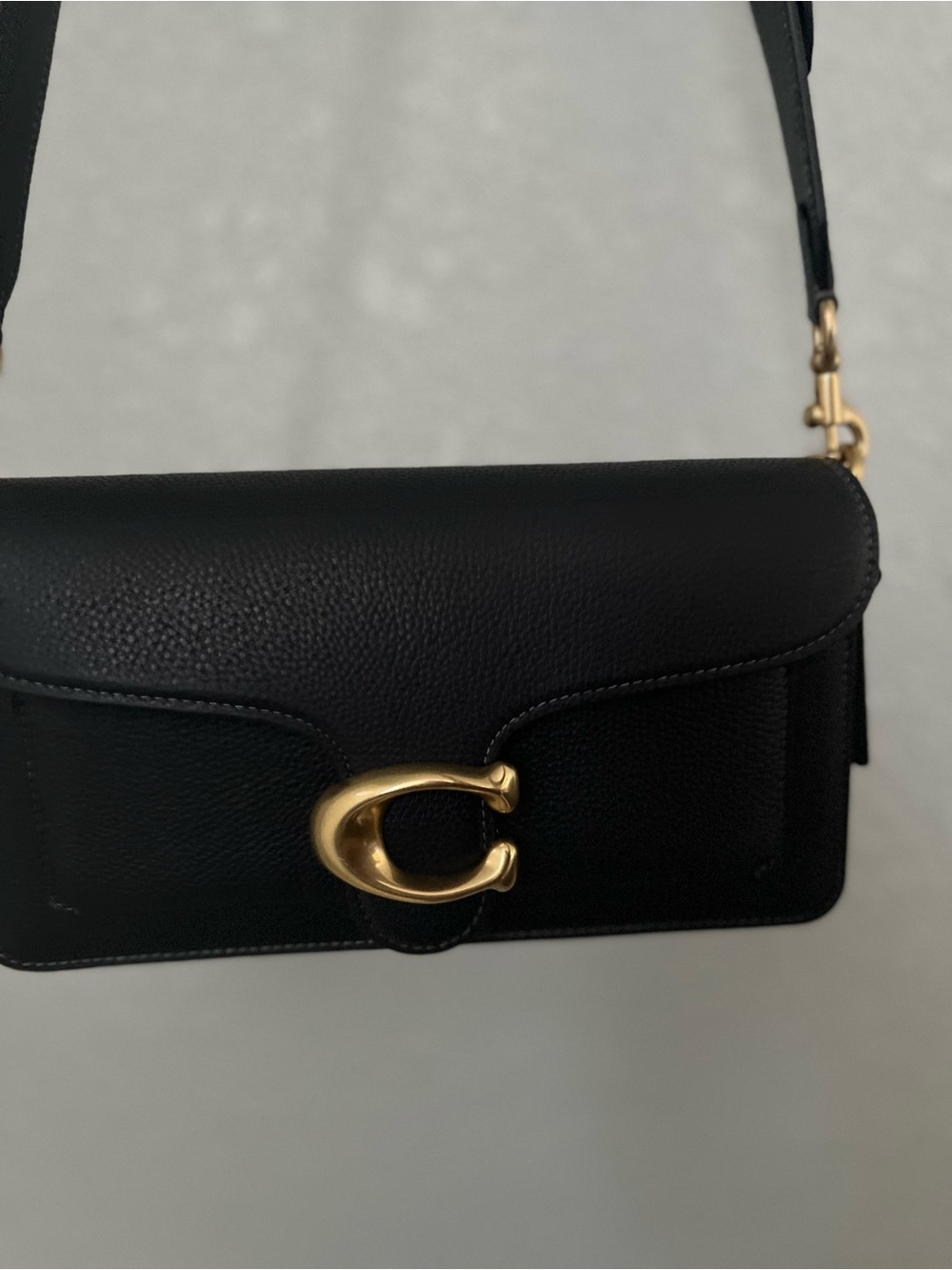 Coach Black Leather Crossbody with Gold-Tone Hardware - Picture 2 of 9